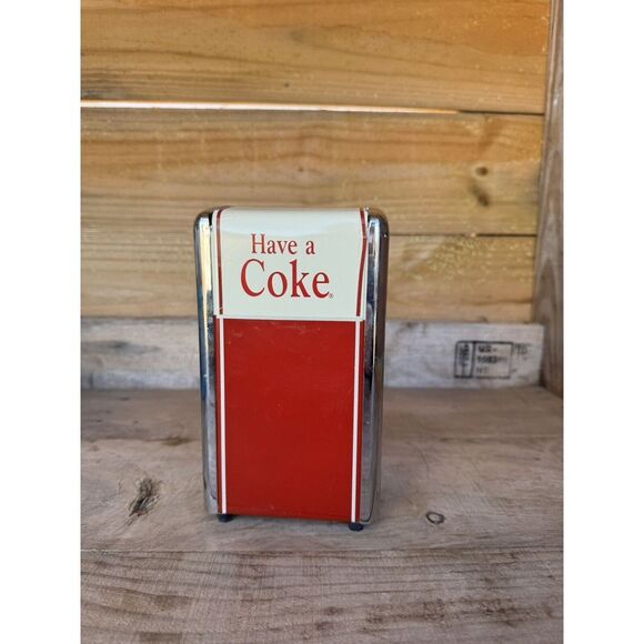 1992 Coca Cola Napkin Dispenser Have A Coke Napkin Holder Dispenser Metal - Picture 4 of 8
